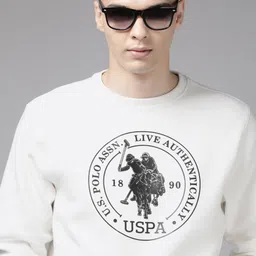 u.s. polo assn. denim co. U S Polo Assn Denim Co Men Brand Logo Printed Pullover Sweatshirt-picture-22