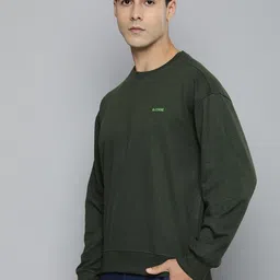 R.Code by The Roadster Life Co. Men Solid Sweatshirt image 2