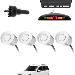 autofetch Universal 4 White Reverse Parking Sensor-AF25A893 Universal 4 White Reverse Parking Sensor-AF25A893 Parking Sensor image 1