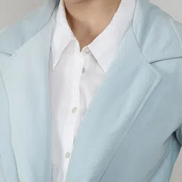 Campus Sutra Single-Breasted Belted Long Coat image 4