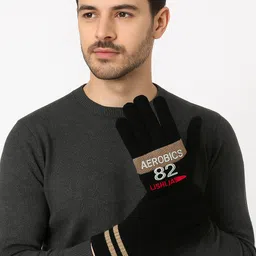 luvre1 Self Design Winter Men Gloves image 2