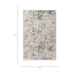 asterlane Grey Abstract Viscose 6 ft X 9 ft Machine Made Carpet image 2
