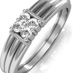 avsar Real Gold and Cubic Zirconia Stones Revati Ring AVR003WBN 14kt White Gold ring-picture-13