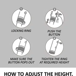 entros Premium Hight Adjustable Aluminum Single L-Shaped Folding Walking Stick - KL920L (Silver) Walking Stick image 4