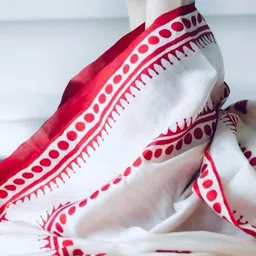 roy saree center Floral Print, Printed Handloom Pure Cotton Saree image 4