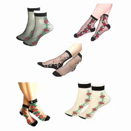 maharishia Women Self Design, Printed, Floral Print Ankle Length-picture-28