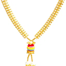 ayodhya bhakti Small Golden Greep Garland for Idol and Photo Frame Crystal Garland-picture-27