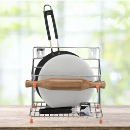 finearts Cutlery Kitchen Rack Chakla Belan Stand Steel Stainless Wall Mounted Stand Steel image 5