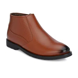 John Karsun Men Tan Brown Solid Flat Boots image 2