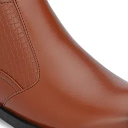 John Karsun Men Tan Brown Solid Flat Boots image 3
