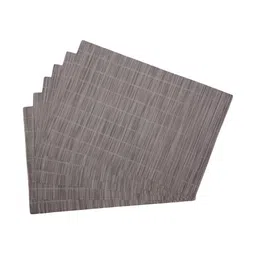 OBSESSIONS  Brown 6 Pieces Textured Waterproof Table Placemats image 5