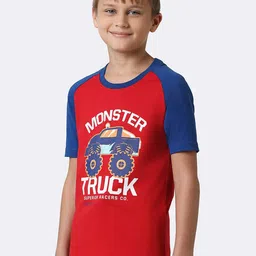 Van Heusen Boys Typography Printed Pure Cotton Smart Tech Easy Stain Release T-Shirt image 2