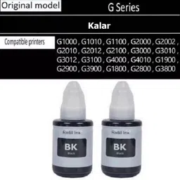 kalar Ink Compatible For GI 790 G1100,G1010,G2100,G2000,G2002,G2010,G2012,G3010 Black - Twin Pack Ink Bottle image 3