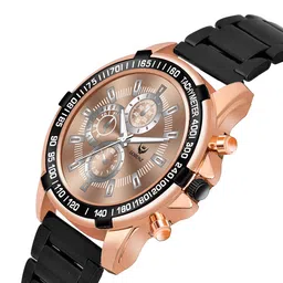 LORENZ Men Brass Embellished Dial & Bracelet Style Straps Analogue Watch MK-4039R image 3
