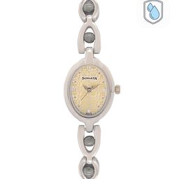 Sonata Women Beige & Silver-Toned Analogue Watch-picture-33