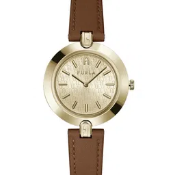Furla Women Textured Dial & Leather Straps Analogue Watch WW00002002L2-image-4