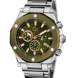 GC Men Textured Dial & Stainless Steel Bracelet Style Straps Analogue Watch- Z18004G9MF image 2