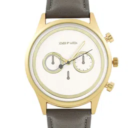 JOKER & WITCH Men White Dial & Brown Leather Straps Analogue Watch image 2