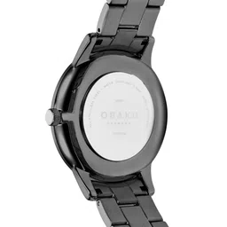 Obaku Men Silver-Toned Brass Dial & Grey Stainless Stee Straps Analogue Watch V247GXUISU image 3