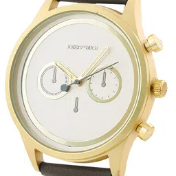 JOKER & WITCH Men White Dial & Brown Leather Straps Analogue Watch image 3