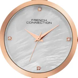 French Connection Women Patterned Dial & Stainless Steel Bracelet Style Straps Analogue Watch FCN073SRGM image 4