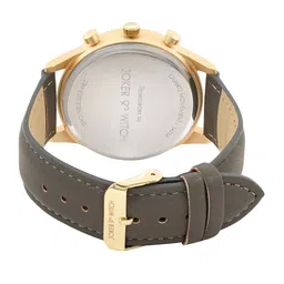 JOKER & WITCH Men White Dial & Brown Leather Straps Analogue Watch image 5