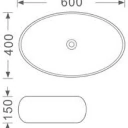 basinworld best WHITE & GOLD BEST BEAUTIFUL CERAMIC COUNTER TOP WASH BASIN Counter Top image 3