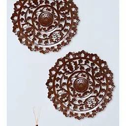 VAS collection home Brown 2 Pieces Textured Hanging Wall Decor-picture-20