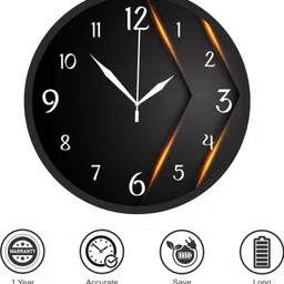 radhe custom arts Analog 10 cm X 25 cm Wall Clock image 3