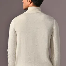 KINGDOM OF WHITE Men Turtleneck Knitted Regular Fit Sweater image 3