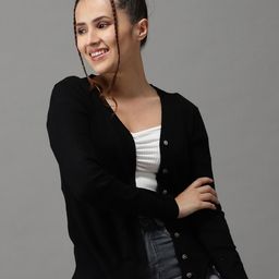SHOWOFF Women Black Sweater-image-74