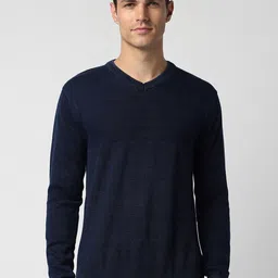 Peter England Casuals V-Neck Pure Cotton Pullover Sweater-picture-31