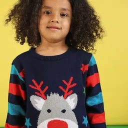 Nauti Nati Boys Graphic Printed Jacquard-Knit Ribbed Acrylic Pullover image 3