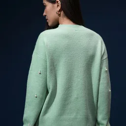 Tokyo Talkies Women Pullover with Embellished Detail image 2