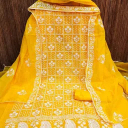 LeeliPeeri Designer Embroidered Unstitched Dress Material-picture-10