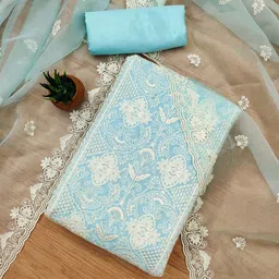 KALINI Floral Embroidered Sequinned Unstitched Dress Material-picture-54