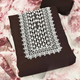 MANVAA Ethnic Motif Embroidered Unstitched Dress Material-picture-19