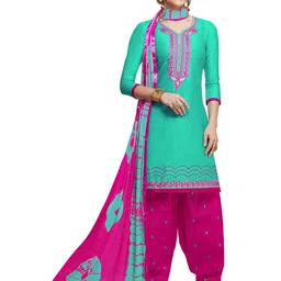 MANVAA Floral Embroidered Pure Cotton Unstitched Dress Material-picture-36