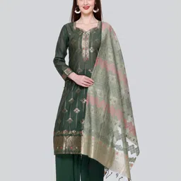 KIDAR Ethnic Motifs Woven Design Unstitched Dress Material-image-65