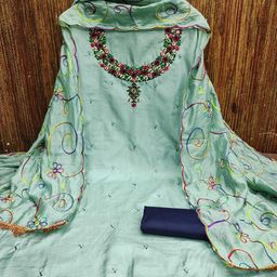 Panzora Embroidered Unstitched Dress Material-picture-22