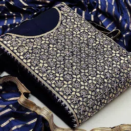 Peachmode Embroidered Unstitched Dress Material-picture-10