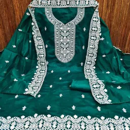 Peachmode Embroidered Unstitched Dress Material-picture-32