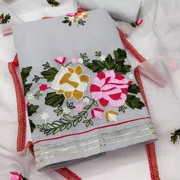 Peachmode Embroidered Unstitched Dress Material-picture-55