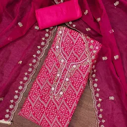 KALINI Floral Printed Unstitched Dress Material-picture-25