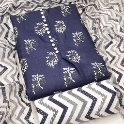 KALINI Printed Unstitched Dress Material image 5
