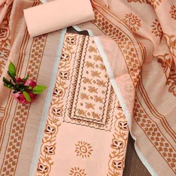 KALINI Printed Unstitched Dress Material image 2