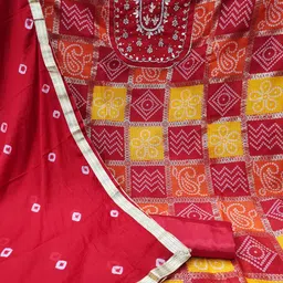 KALINI Printed Pure Cotton Unstitched Dress Material image 2