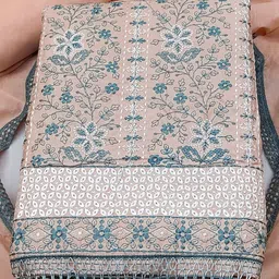 KALINI Embroidered Unstitched Dress Material image 3