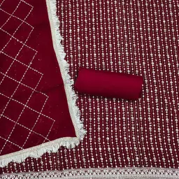 KALINI Embellished Embroidered Unstitched Dress Material image 4