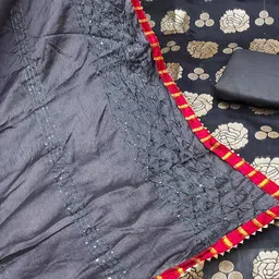 KALINI Unstitched Dress Material image 5